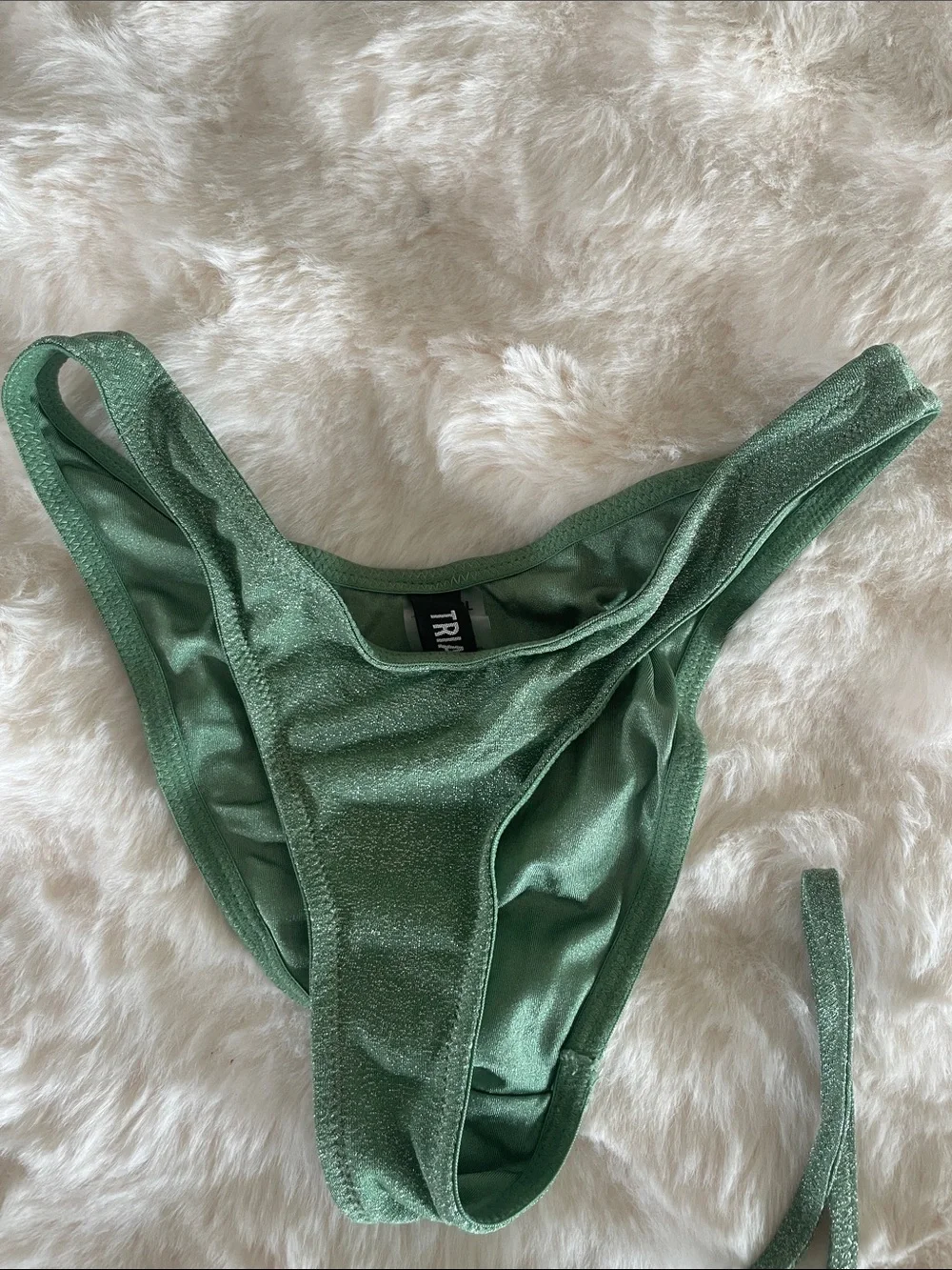 triangl swimwear Metallic Sage Green Bikini Set #B3